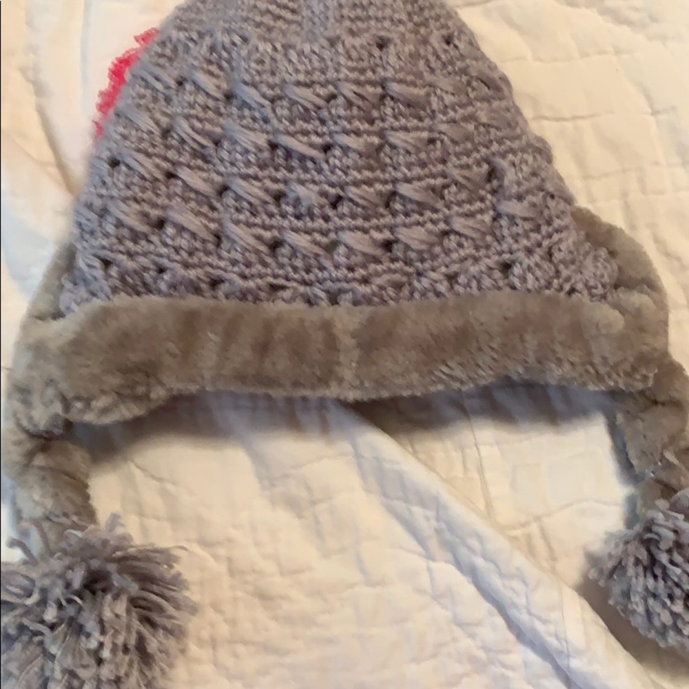 Jamie Rae infant hat  gray and pink  3-6m - Picture 6 of 6